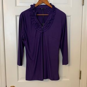 Lily purple ruffle top